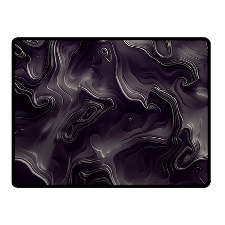 Map Curves Dark Double Sided Fleece Blanket (Small) 