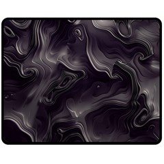 Map Curves Dark Double Sided Fleece Blanket (medium)  by Mariart