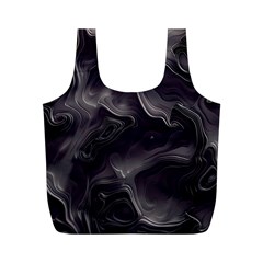 Map Curves Dark Full Print Recycle Bags (m)  by Mariart