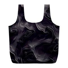 Map Curves Dark Full Print Recycle Bags (l)  by Mariart