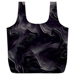 Map Curves Dark Full Print Recycle Bags (l)  by Mariart