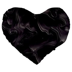 Map Curves Dark Large 19  Premium Flano Heart Shape Cushions