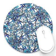 Modern Nouveau Pattern Round Mousepads by dflcprints