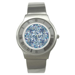 Modern Nouveau Pattern Stainless Steel Watch by dflcprints