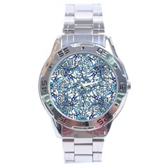 Modern Nouveau Pattern Stainless Steel Analogue Watch by dflcprints