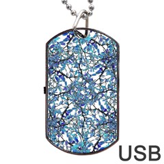 Modern Nouveau Pattern Dog Tag Usb Flash (two Sides) by dflcprints