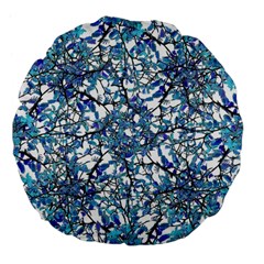 Modern Nouveau Pattern Large 18  Premium Flano Round Cushions by dflcprints