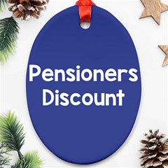 Pensioners Discount Sale Blue Ornament (oval)