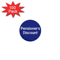 Pensioners Discount Sale Blue 1  Mini Buttons (100 Pack) 