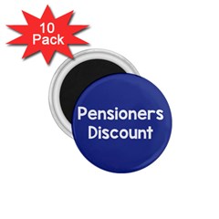 Pensioners Discount Sale Blue 1 75  Magnets (10 Pack) 