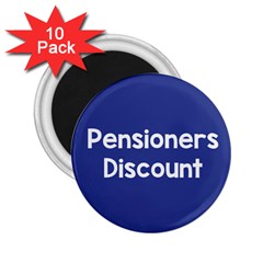 Pensioners Discount Sale Blue 2 25  Magnets (10 Pack) 