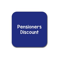 Pensioners Discount Sale Blue Rubber Coaster (square) 