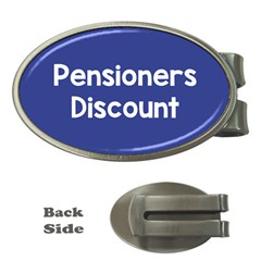 Pensioners Discount Sale Blue Money Clips (oval) 