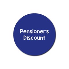 Pensioners Discount Sale Blue Rubber Round Coaster (4 Pack) 