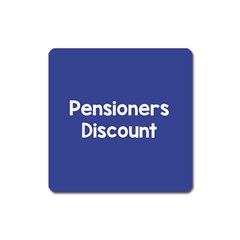 Pensioners Discount Sale Blue Square Magnet by Mariart