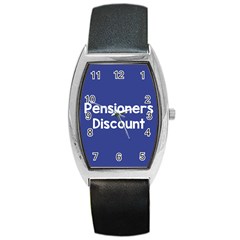 Pensioners Discount Sale Blue Barrel Style Metal Watch