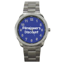 Pensioners Discount Sale Blue Sport Metal Watch by Mariart