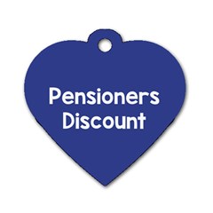 Pensioners Discount Sale Blue Dog Tag Heart (one Side) by Mariart