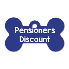 Pensioners Discount Sale Blue Dog Tag Bone (one Side) by Mariart