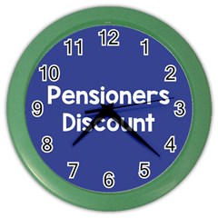 Pensioners Discount Sale Blue Color Wall Clocks by Mariart