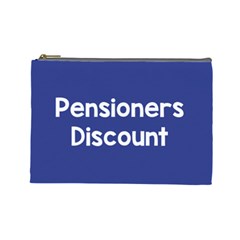 Pensioners Discount Sale Blue Cosmetic Bag (large)  by Mariart