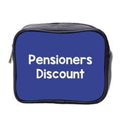 Pensioners Discount Sale Blue Mini Toiletries Bag 2-side by Mariart