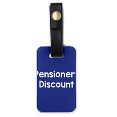 Pensioners Discount Sale Blue Luggage Tags (one Side) 