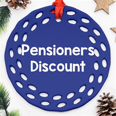 Pensioners Discount Sale Blue Round Filigree Ornament (two Sides) by Mariart