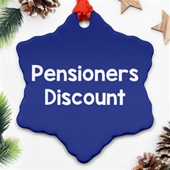 Pensioners Discount Sale Blue Snowflake Ornament (two Sides) by Mariart