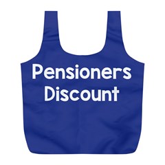 Pensioners Discount Sale Blue Full Print Recycle Bags (l)  by Mariart