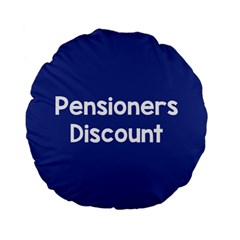 Pensioners Discount Sale Blue Standard 15  Premium Flano Round Cushions by Mariart