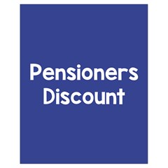 Pensioners Discount Sale Blue Drawstring Bag (small)