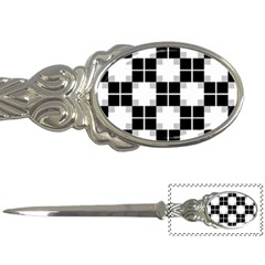 Plaid Black White Letter Openers