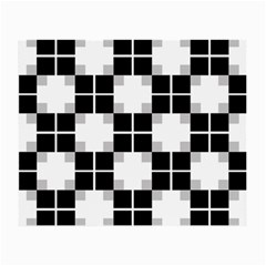 Plaid Black White Small Glasses Cloth