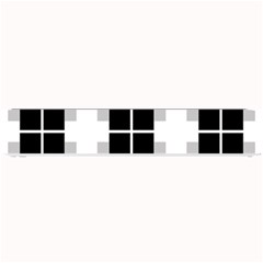 Plaid Black White Small Bar Mats