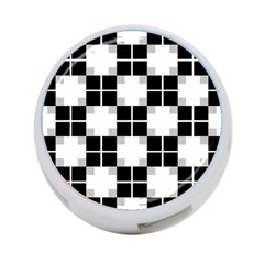 Plaid Black White 4-port Usb Hub (two Sides)  by Mariart