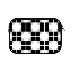 Plaid Black White Apple Ipad Mini Zipper Cases