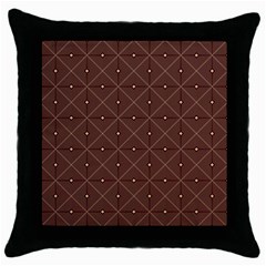 Coloured Line Squares Brown Plaid Chevron Throw Pillow Case (black) by Mariart