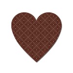 Coloured Line Squares Brown Plaid Chevron Heart Magnet Front