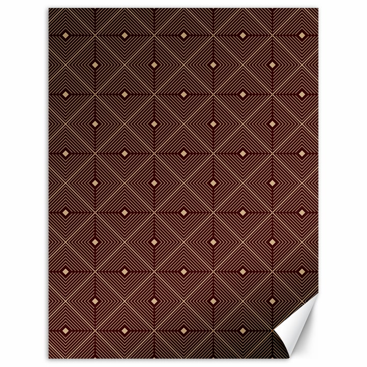 Coloured Line Squares Brown Plaid Chevron Canvas 12  x 16  