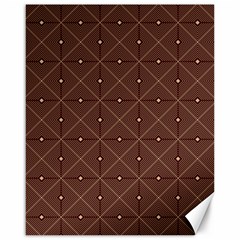 Coloured Line Squares Brown Plaid Chevron Canvas 16  X 20   by Mariart