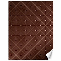 Coloured Line Squares Brown Plaid Chevron Canvas 36  X 48  