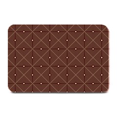 Coloured Line Squares Brown Plaid Chevron Plate Mats by Mariart