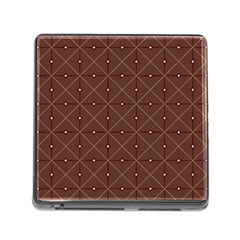 Coloured Line Squares Brown Plaid Chevron Memory Card Reader (square) by Mariart