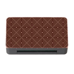 Coloured Line Squares Brown Plaid Chevron Memory Card Reader With Cf by Mariart