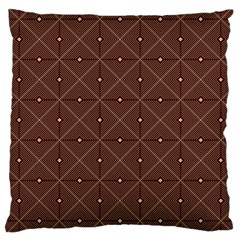 Coloured Line Squares Brown Plaid Chevron Large Cushion Case (one Side) by Mariart