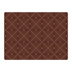 Coloured Line Squares Brown Plaid Chevron Double Sided Flano Blanket (mini)  by Mariart