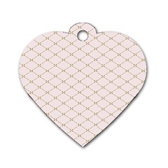 Plaid Star Flower Iron Dog Tag Heart (one Side) by Mariart