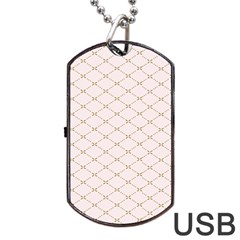 Plaid Star Flower Iron Dog Tag Usb Flash (one Side)