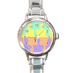 Puzzle Gender Round Italian Charm Watch